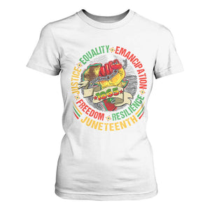 Juneteenth 1865 T Shirt For Women Freedom Justice Equality Emancipation Resilience Independence Day