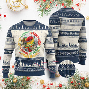 Juneteenth 1865 Knit Sweatshirt Freedom Justice Equality Emancipation Resilience Independence Day