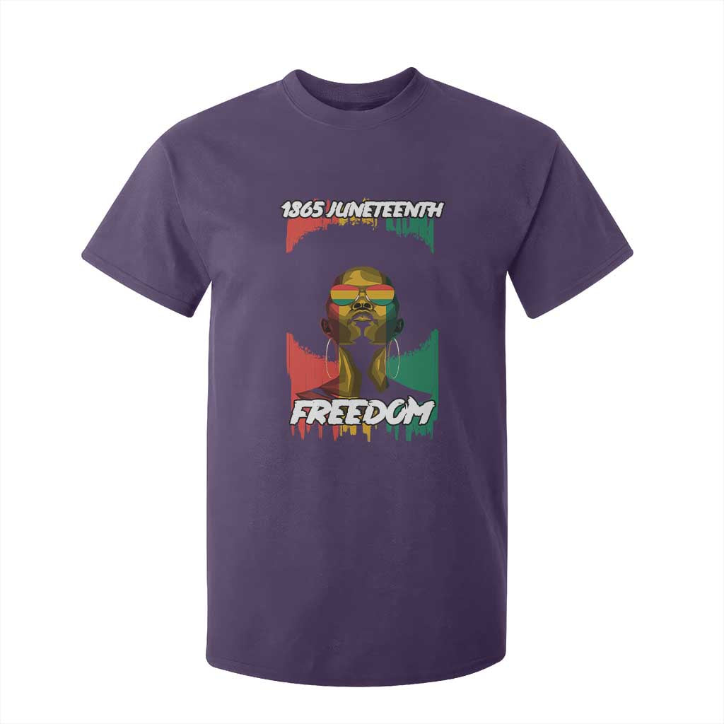 Juneteenth 1865 Freedom T Shirt For Kid Afro Melanin Woman African American Dripping
