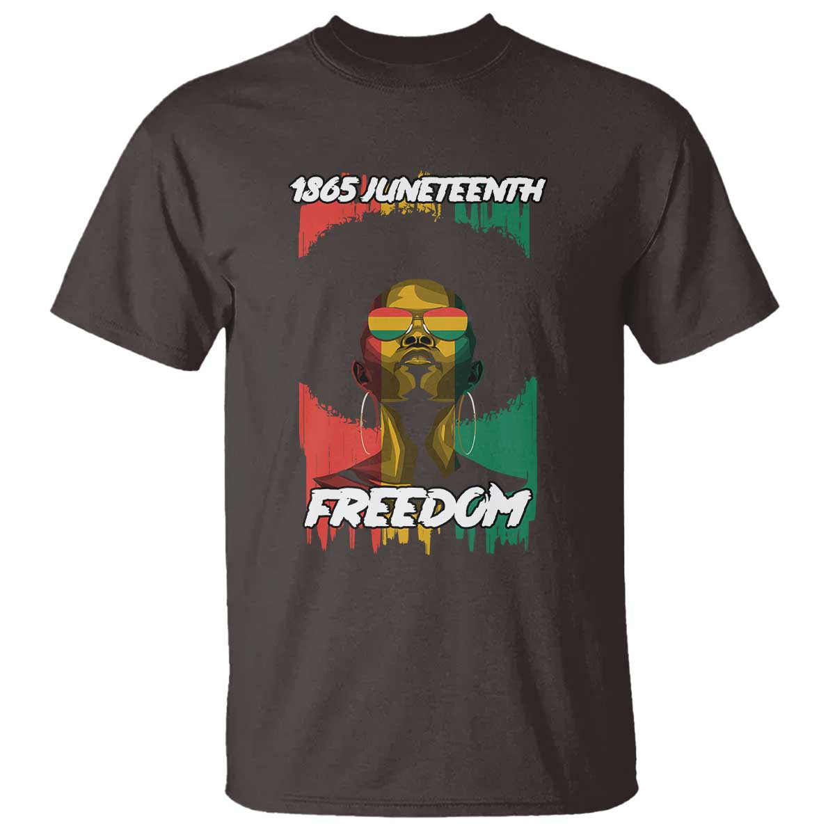 Juneteenth 1865 Freedom T Shirt Afro Melanin Woman African American Dripping