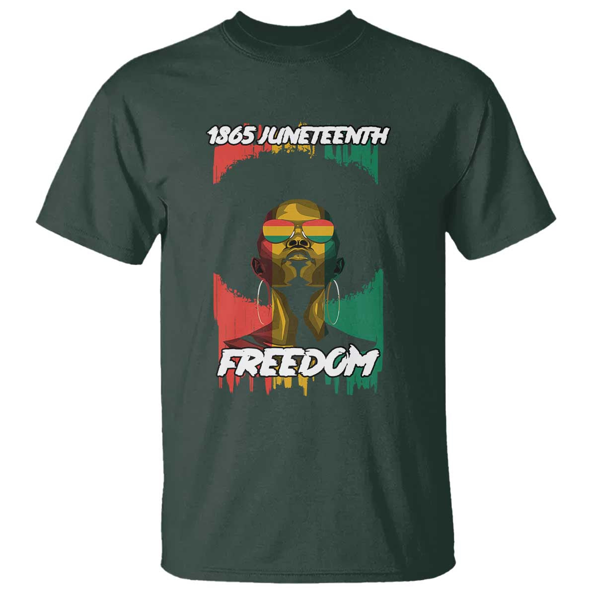 Juneteenth 1865 Freedom T Shirt Afro Melanin Woman African American Dripping