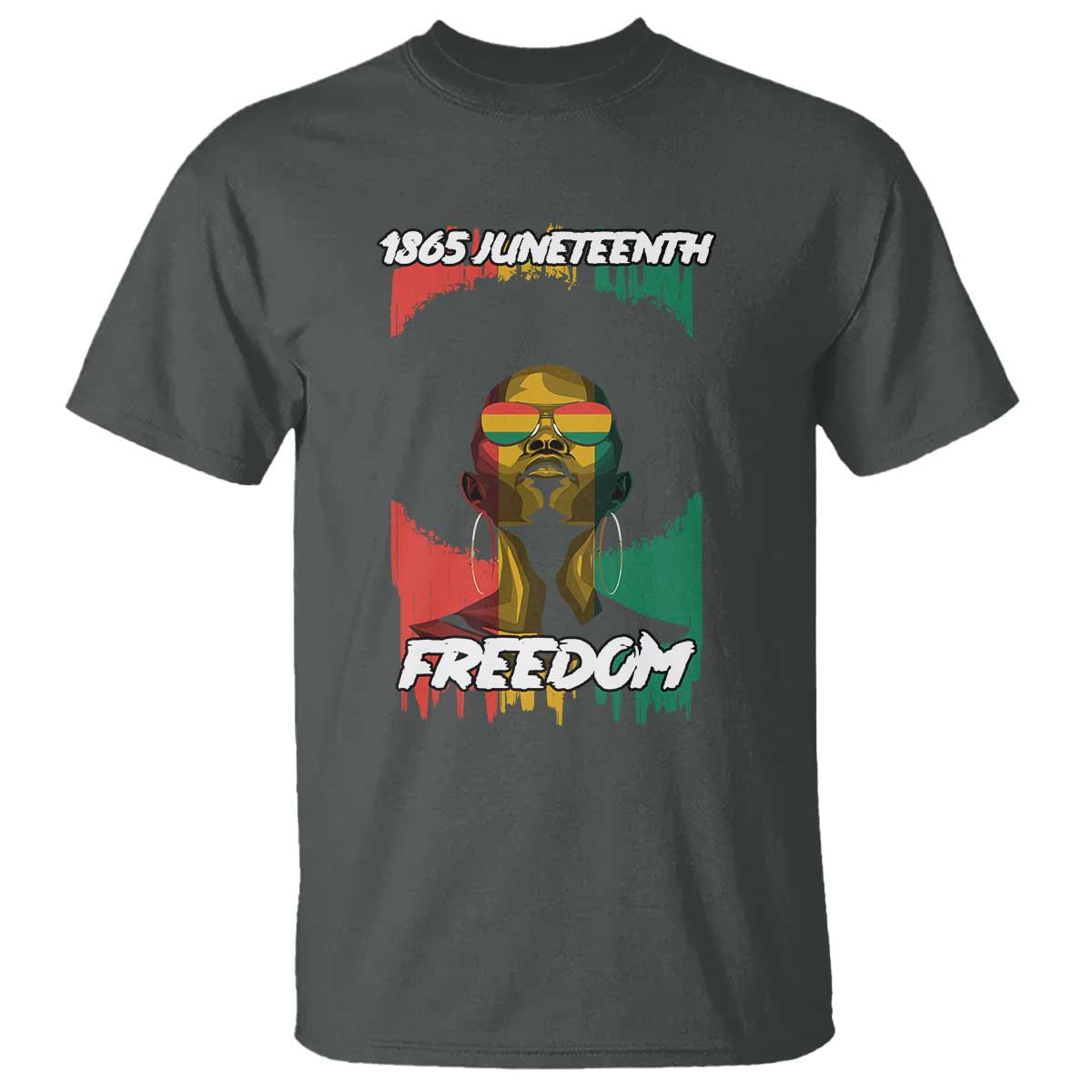 Juneteenth 1865 Freedom T Shirt Afro Melanin Woman African American Dripping
