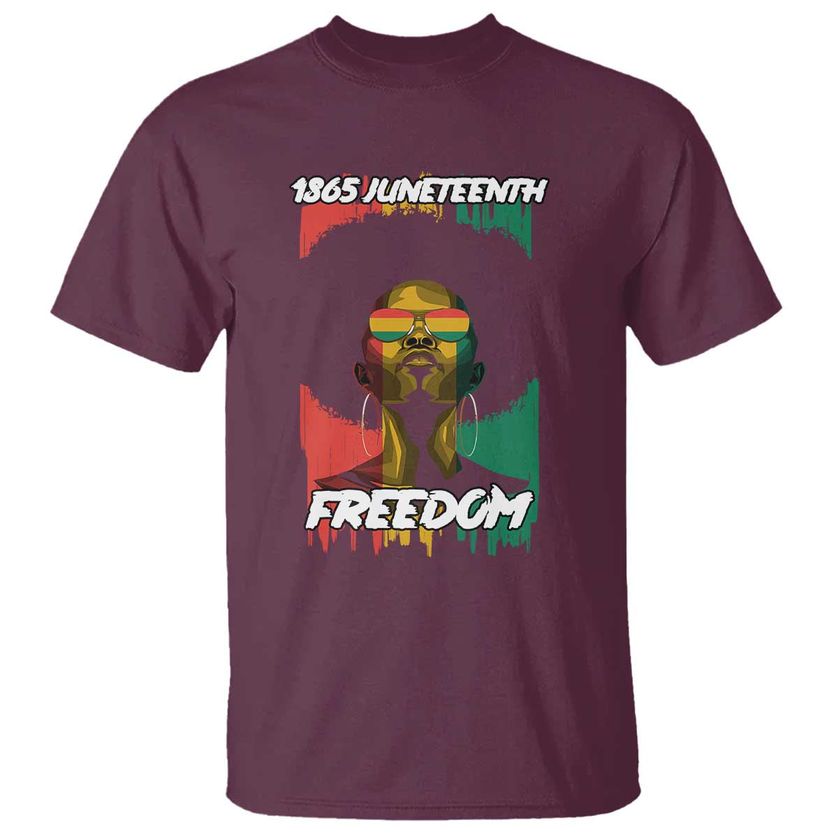 Juneteenth 1865 Freedom T Shirt Afro Melanin Woman African American Dripping