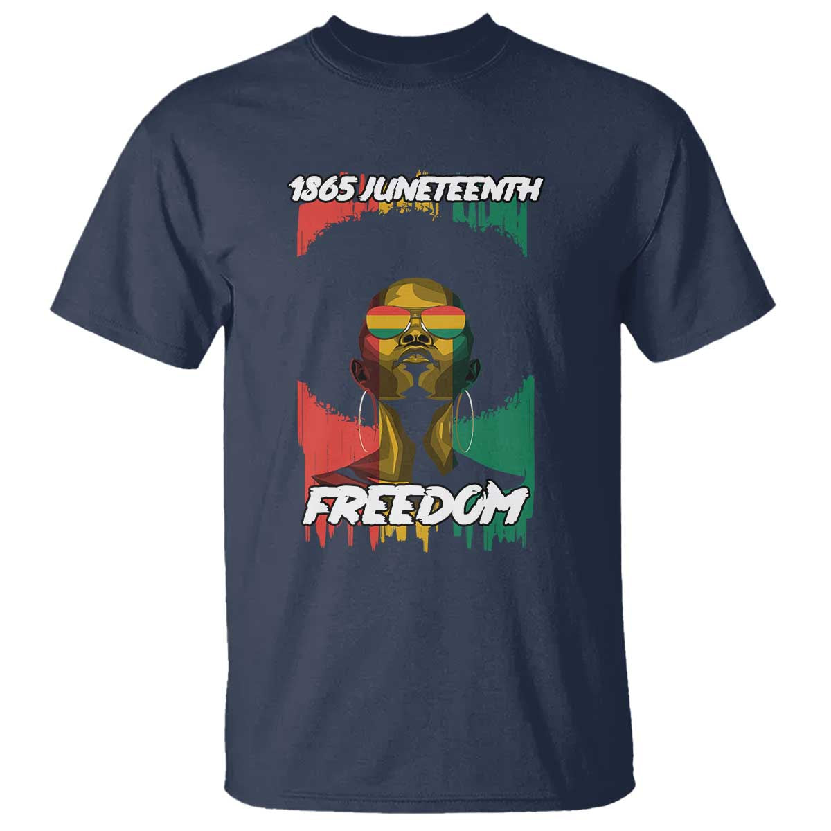 Juneteenth 1865 Freedom T Shirt Afro Melanin Woman African American Dripping
