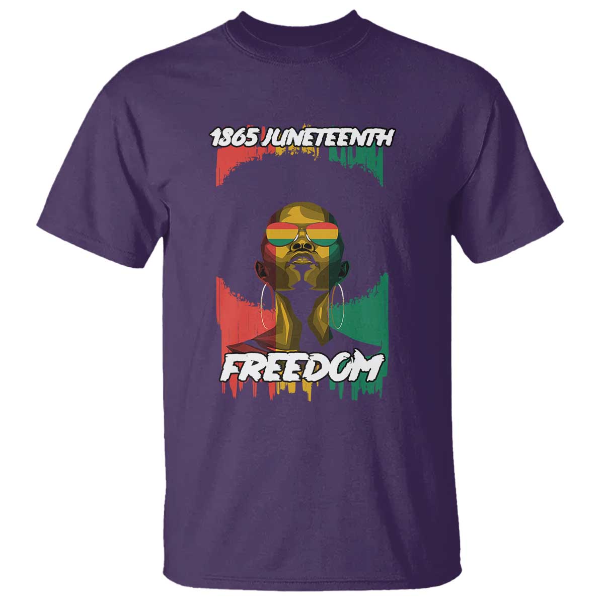 Juneteenth 1865 Freedom T Shirt Afro Melanin Woman African American Dripping