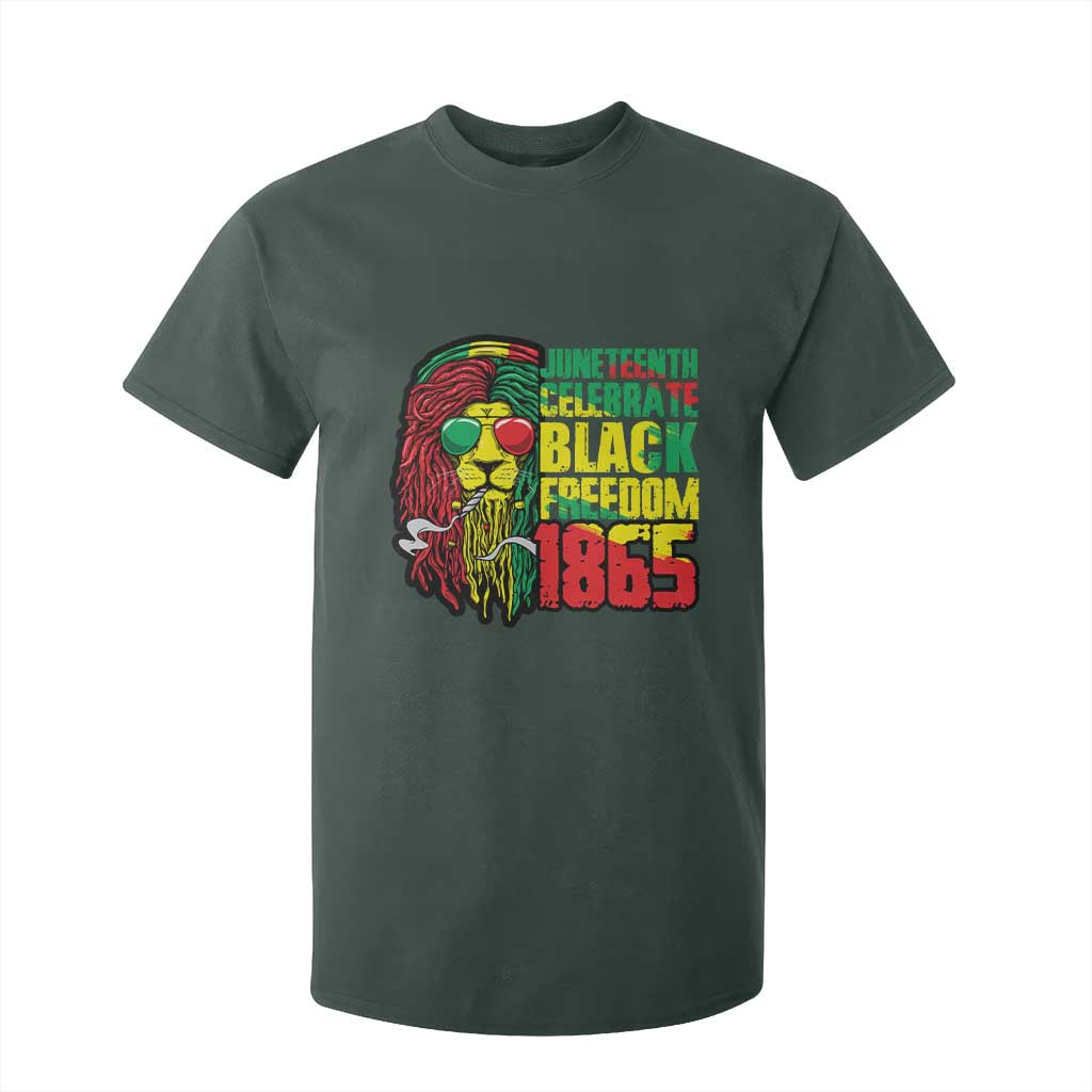 Juneteenth T Shirt For Kid Celebrate Black Freedom 1865 Dope Dreadlocks Lion Locs Rasta Hair