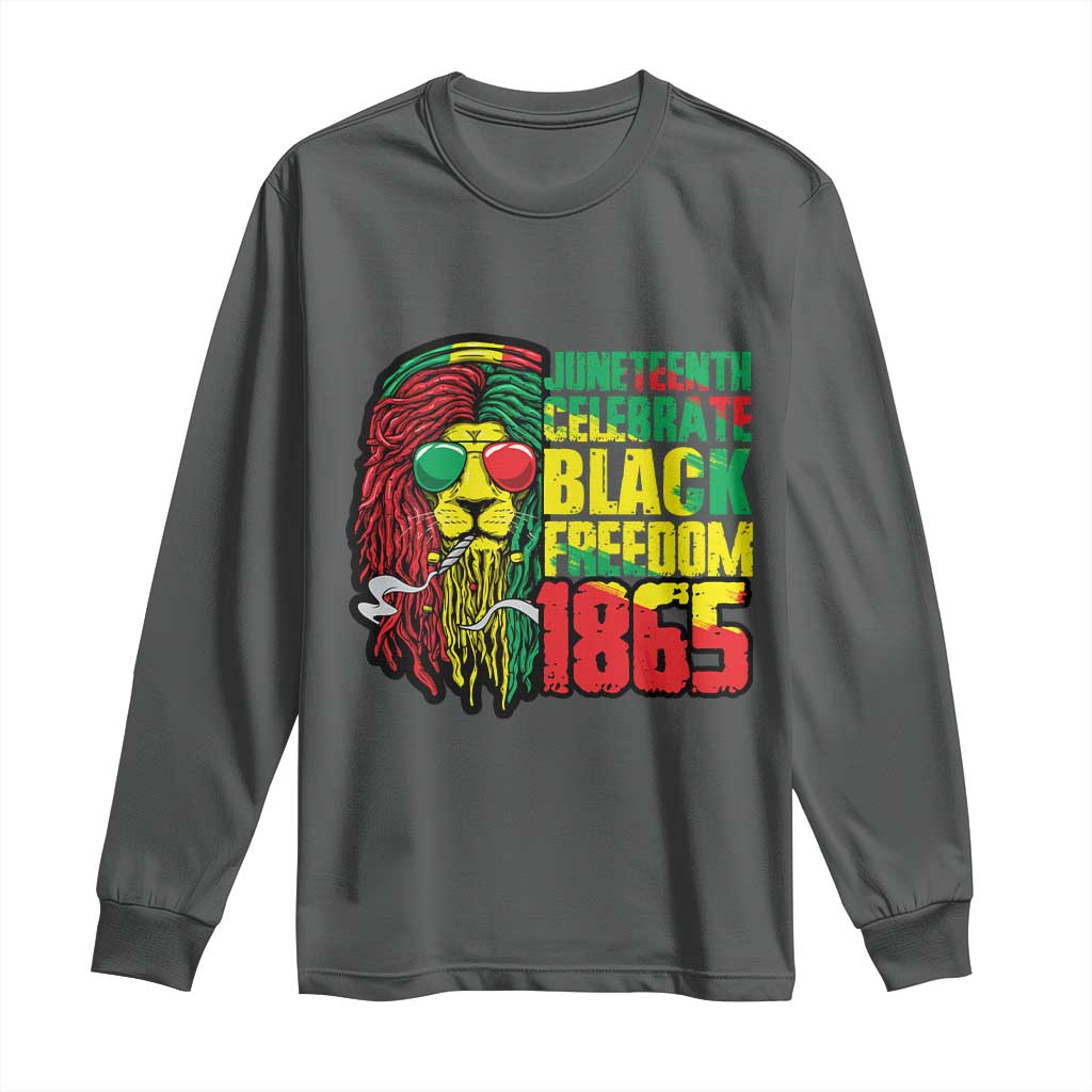 Juneteenth Long Sleeve Shirt Celebrate Black Freedom 1865 Dope Dreadlocks Lion Locs Rasta Hair