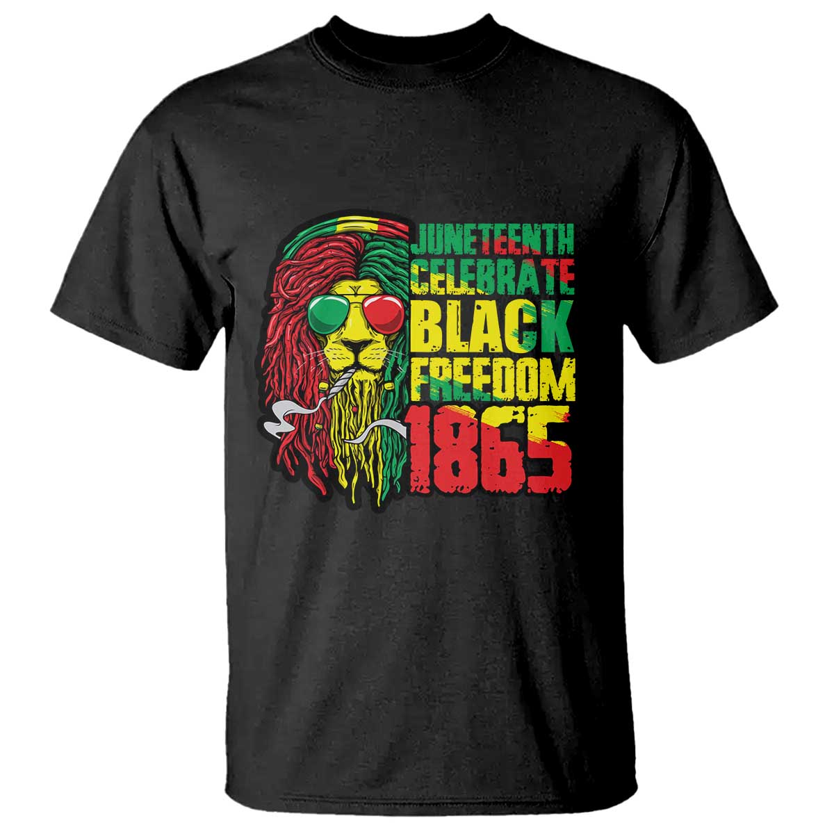 Juneteenth T Shirt Celebrate Black Freedom 1865 Dope Dreadlocks Lion Locs Rasta Hair