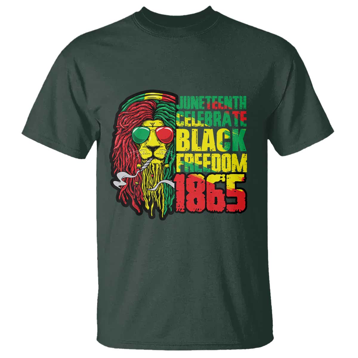 Juneteenth T Shirt Celebrate Black Freedom 1865 Dope Dreadlocks Lion Locs Rasta Hair