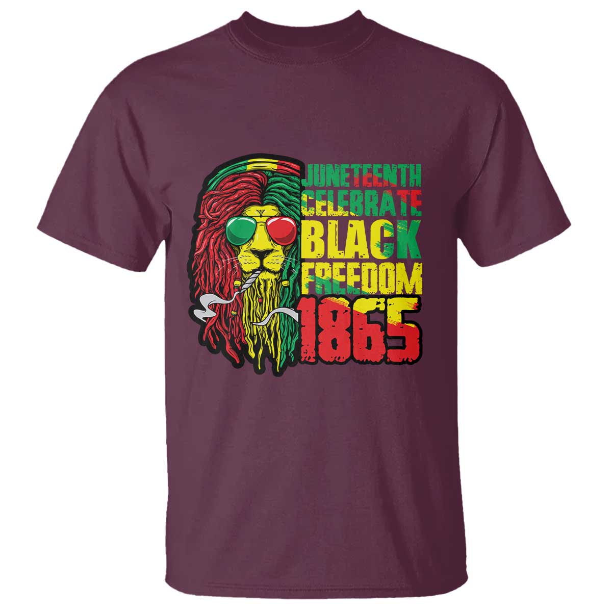 Juneteenth T Shirt Celebrate Black Freedom 1865 Dope Dreadlocks Lion Locs Rasta Hair