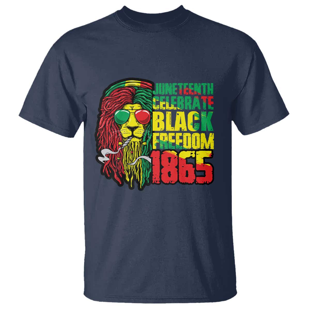 Juneteenth T Shirt Celebrate Black Freedom 1865 Dope Dreadlocks Lion Locs Rasta Hair