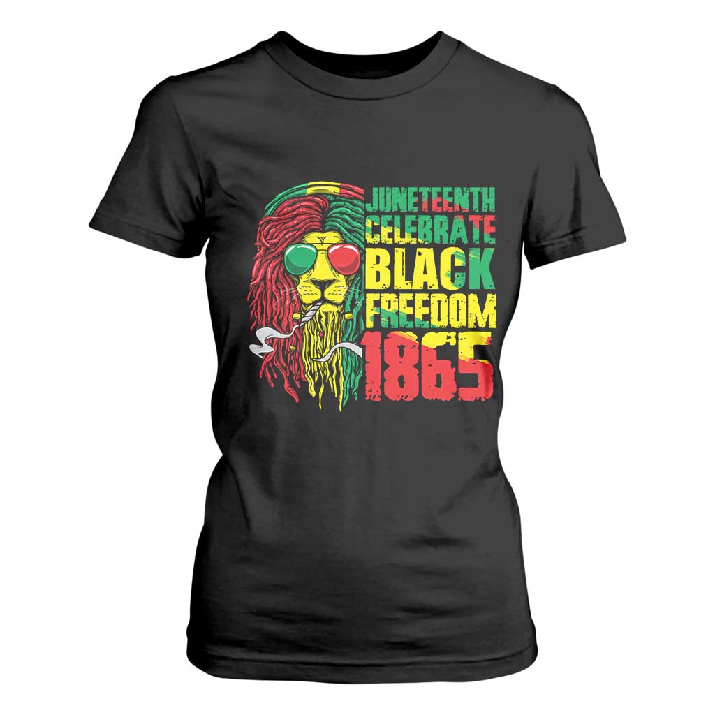 Juneteenth T Shirt For Women Celebrate Black Freedom 1865 Dope Dreadlocks Lion Locs Rasta Hair