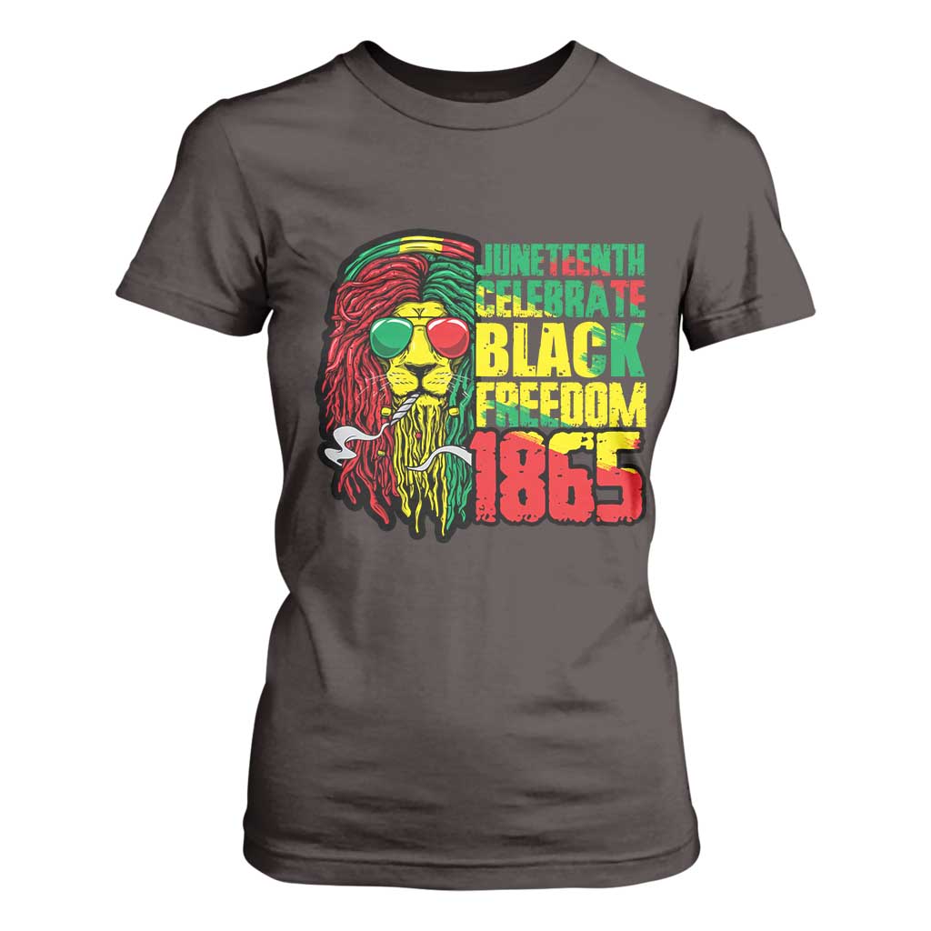 Juneteenth T Shirt For Women Celebrate Black Freedom 1865 Dope Dreadlocks Lion Locs Rasta Hair