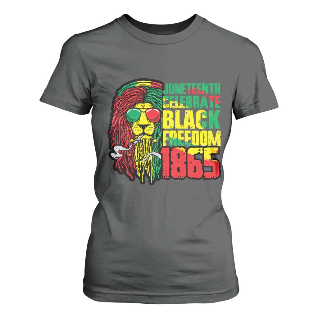 Juneteenth T Shirt For Women Celebrate Black Freedom 1865 Dope Dreadlocks Lion Locs Rasta Hair