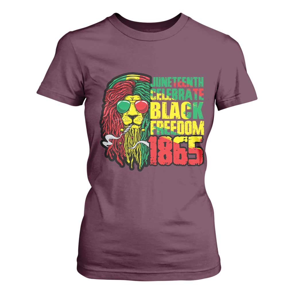 Juneteenth T Shirt For Women Celebrate Black Freedom 1865 Dope Dreadlocks Lion Locs Rasta Hair
