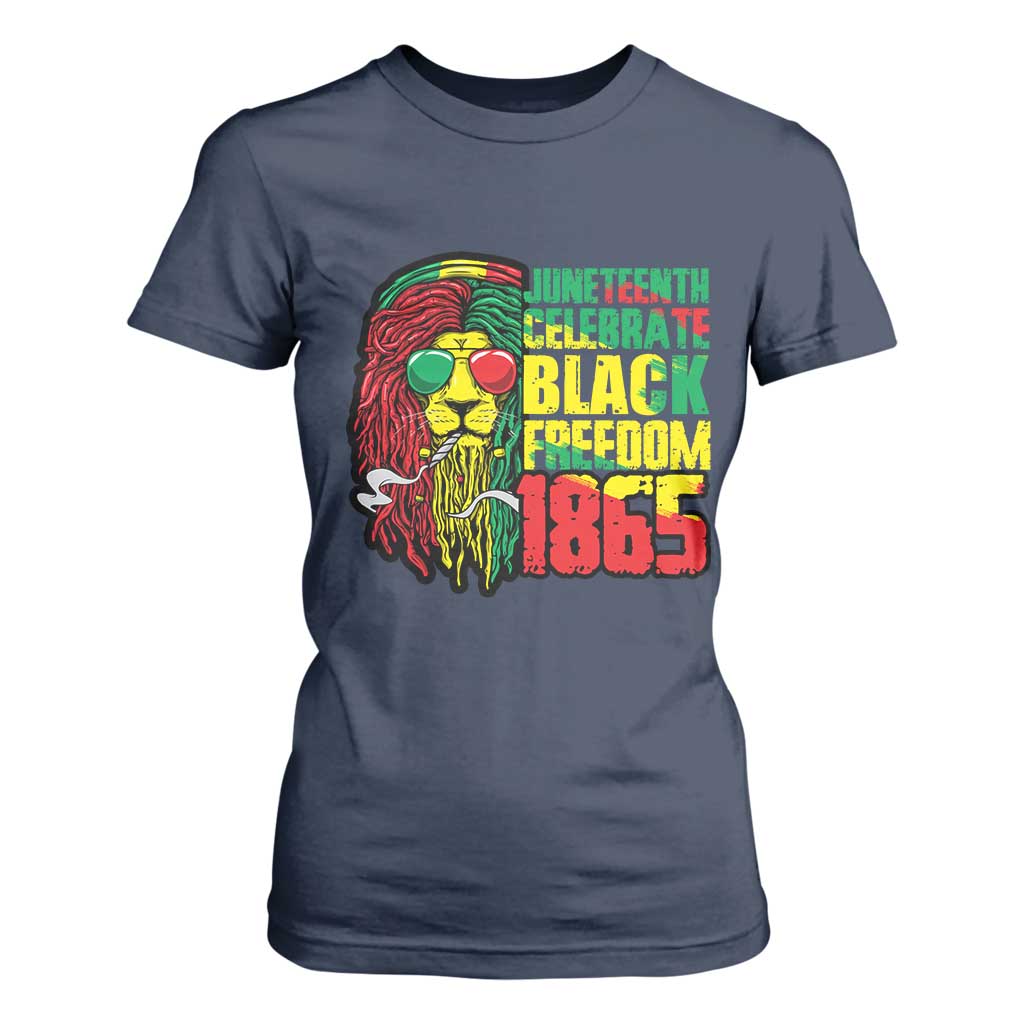 Juneteenth T Shirt For Women Celebrate Black Freedom 1865 Dope Dreadlocks Lion Locs Rasta Hair