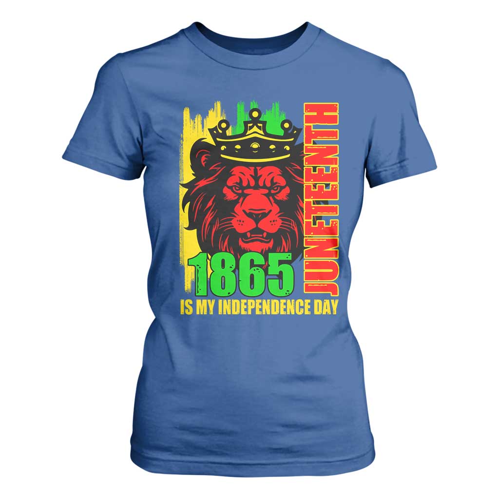 Juneteenth 1865 Is My Independence Day T Shirt For Women Freedom Lion King