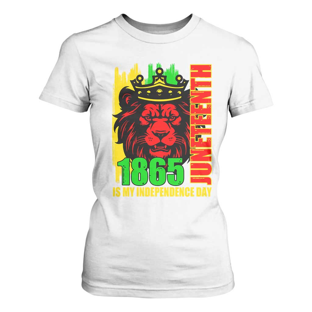 Juneteenth 1865 Is My Independence Day T Shirt For Women Freedom Lion King