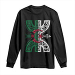 Algeria Amazigh Berber Yaz Symbol Algerian Flag Heritage Graphic Long Sleeve Shirt Traditional North African Tribal Culture Art