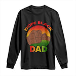 Dope Black Dad Long Sleeve Shirt Fist Bump Retro Vintage Father's Day Gift