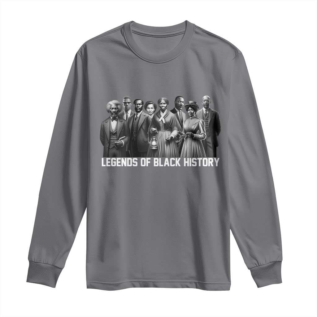 Inspirational Civil Right Leaders Long Sleeve Shirt Legends of Black History