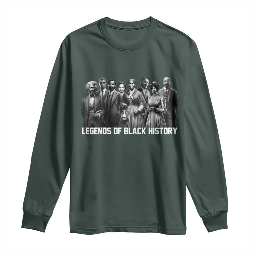 Inspirational Civil Right Leaders Long Sleeve Shirt Legends of Black History