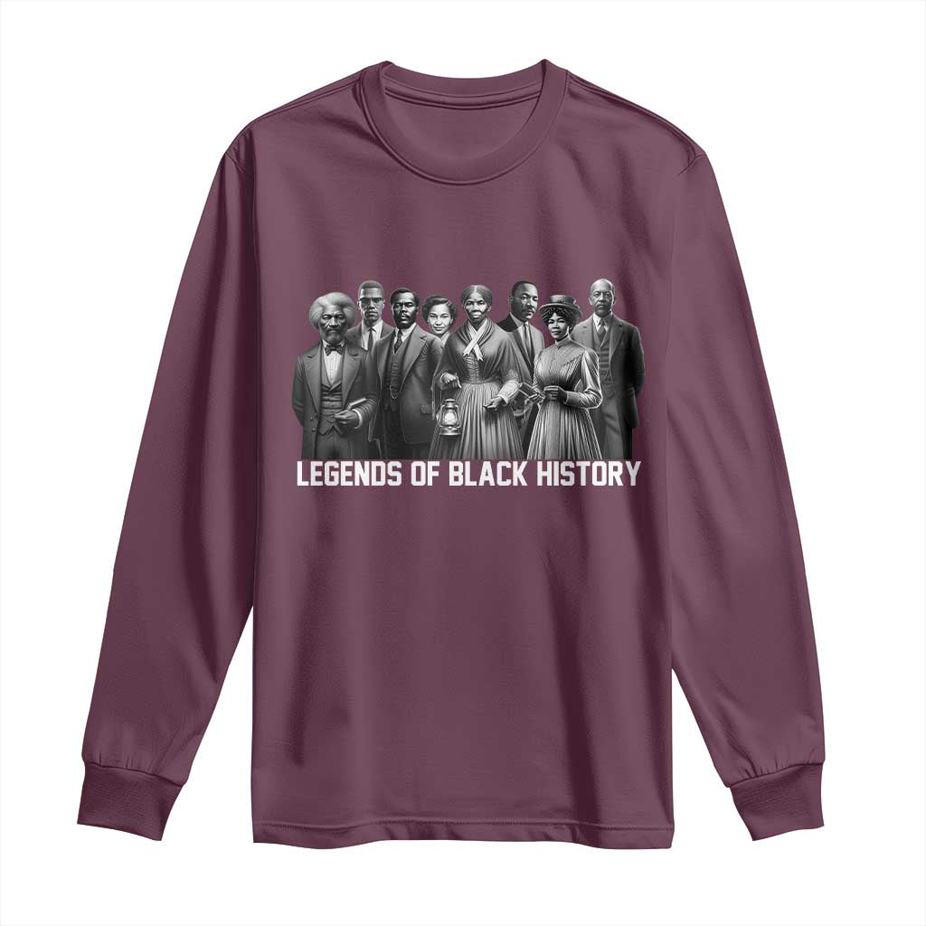 Inspirational Civil Right Leaders Long Sleeve Shirt Legends of Black History