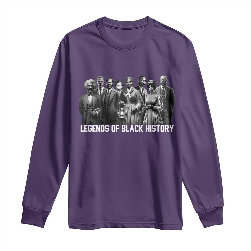 Inspirational Civil Right Leaders Long Sleeve Shirt Legends of Black History