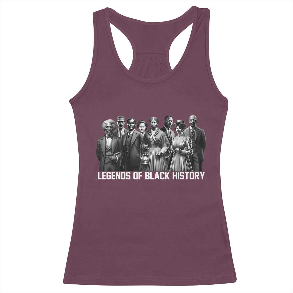 Inspirational Civil Right Leaders Racerback Tank Top Legends of Black History