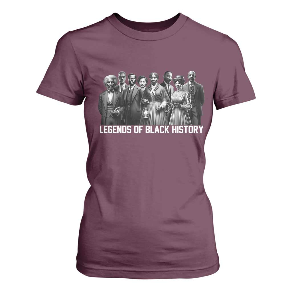 Inspirational Civil Right Leaders T Shirt For Women Legends of Black History