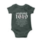African American History Established 1619 Baby Onesie Project American Map Retro Vintage