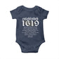 African American History Established 1619 Baby Onesie Project American Map Retro Vintage