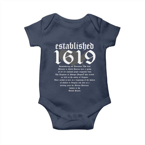 African American History Established 1619 Baby Onesie Project American Map Retro Vintage
