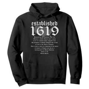 African American History Established 1619 Hoodie Project American Map Retro Vintage