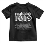 African American History Established 1619 Toddler T Shirt Project American Map Retro Vintage