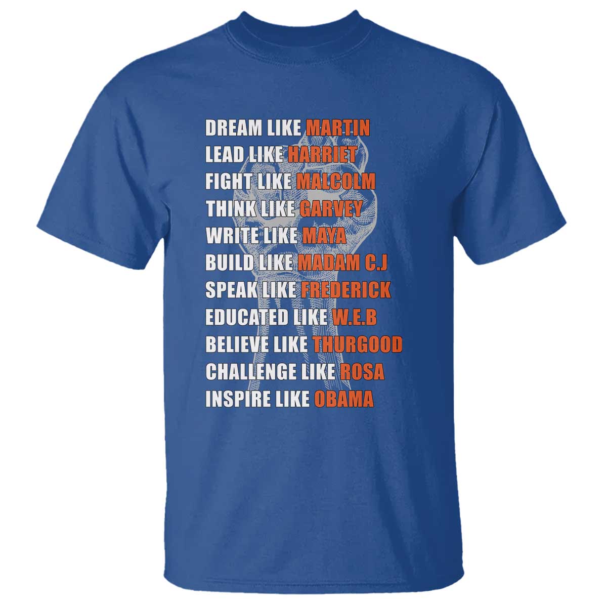 Inspirational Civil Right Leaders T Shirt Dream Like Martin Black History African American Pride