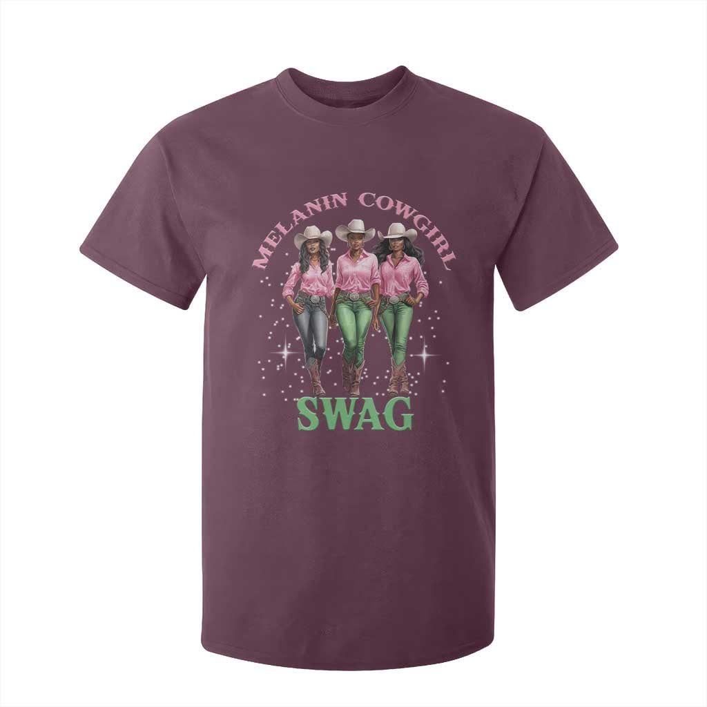 African Melanin Cowgirl Swag T Shirt For Kid Cowgirls Black History