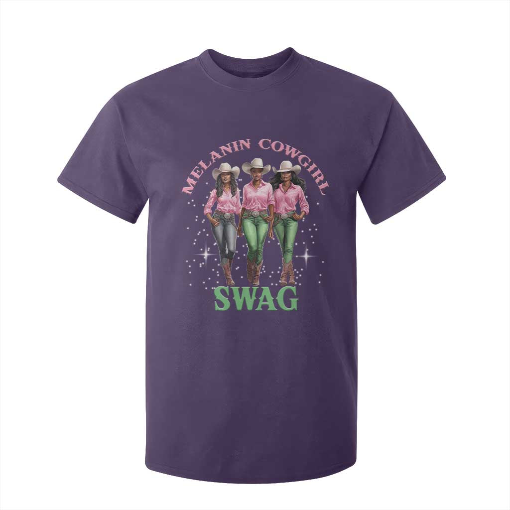 African Melanin Cowgirl Swag T Shirt For Kid Cowgirls Black History