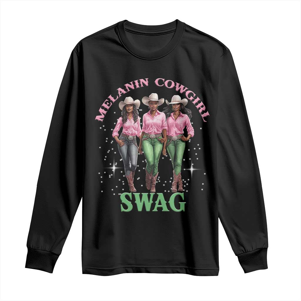 African Melanin Cowgirl Swag Long Sleeve Shirt Cowgirls Black History