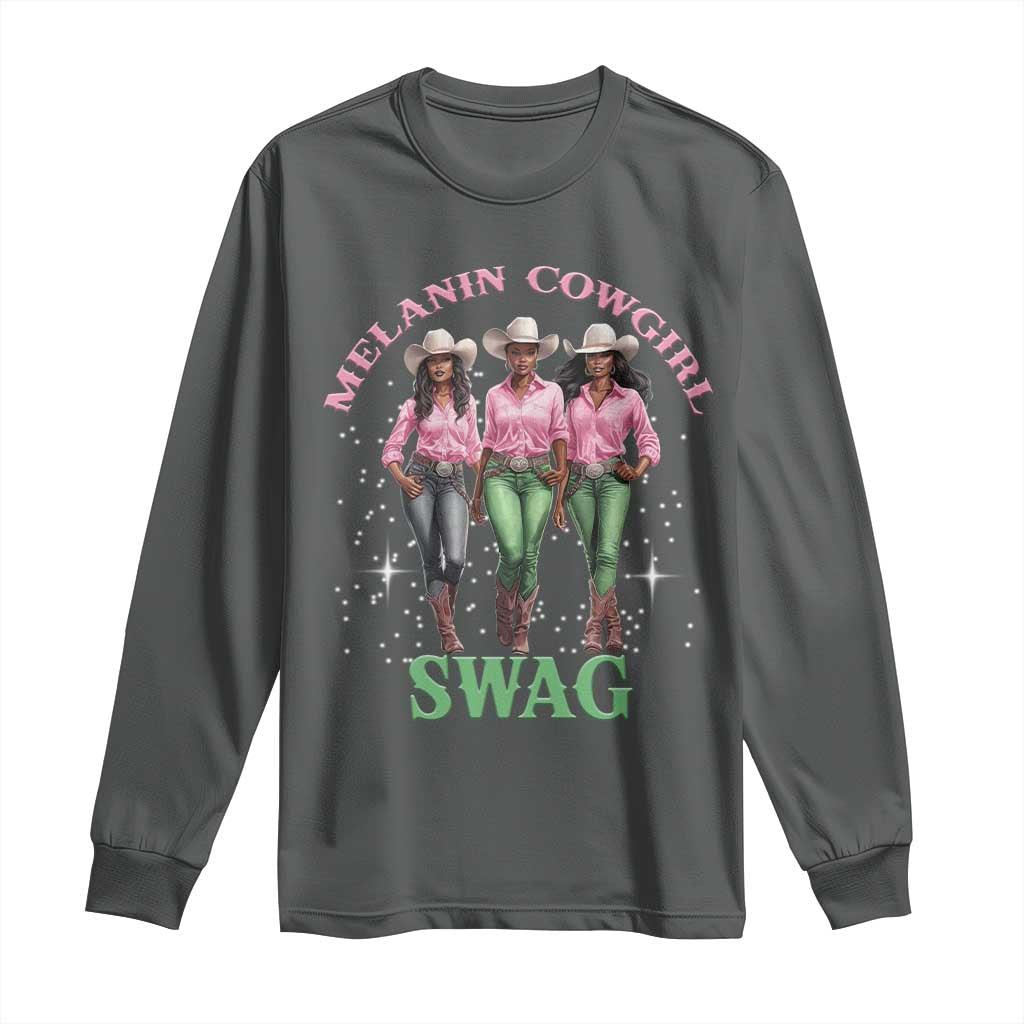 African Melanin Cowgirl Swag Long Sleeve Shirt Cowgirls Black History