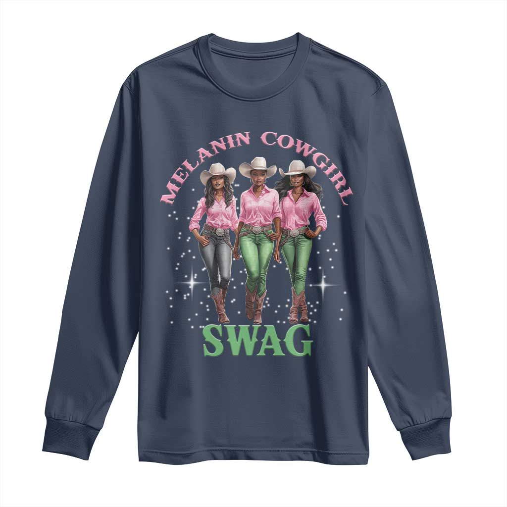 African Melanin Cowgirl Swag Long Sleeve Shirt Cowgirls Black History