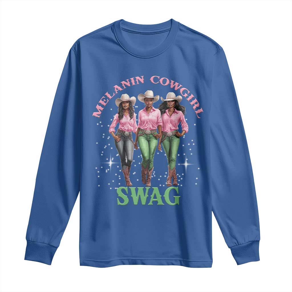 African Melanin Cowgirl Swag Long Sleeve Shirt Cowgirls Black History