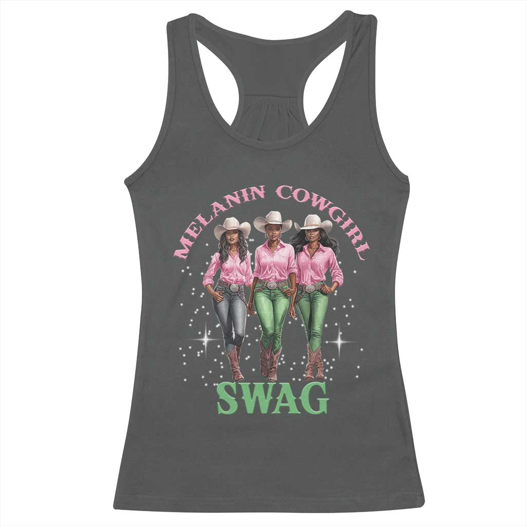 African Melanin Cowgirl Swag Racerback Tank Top Cowgirls Black History
