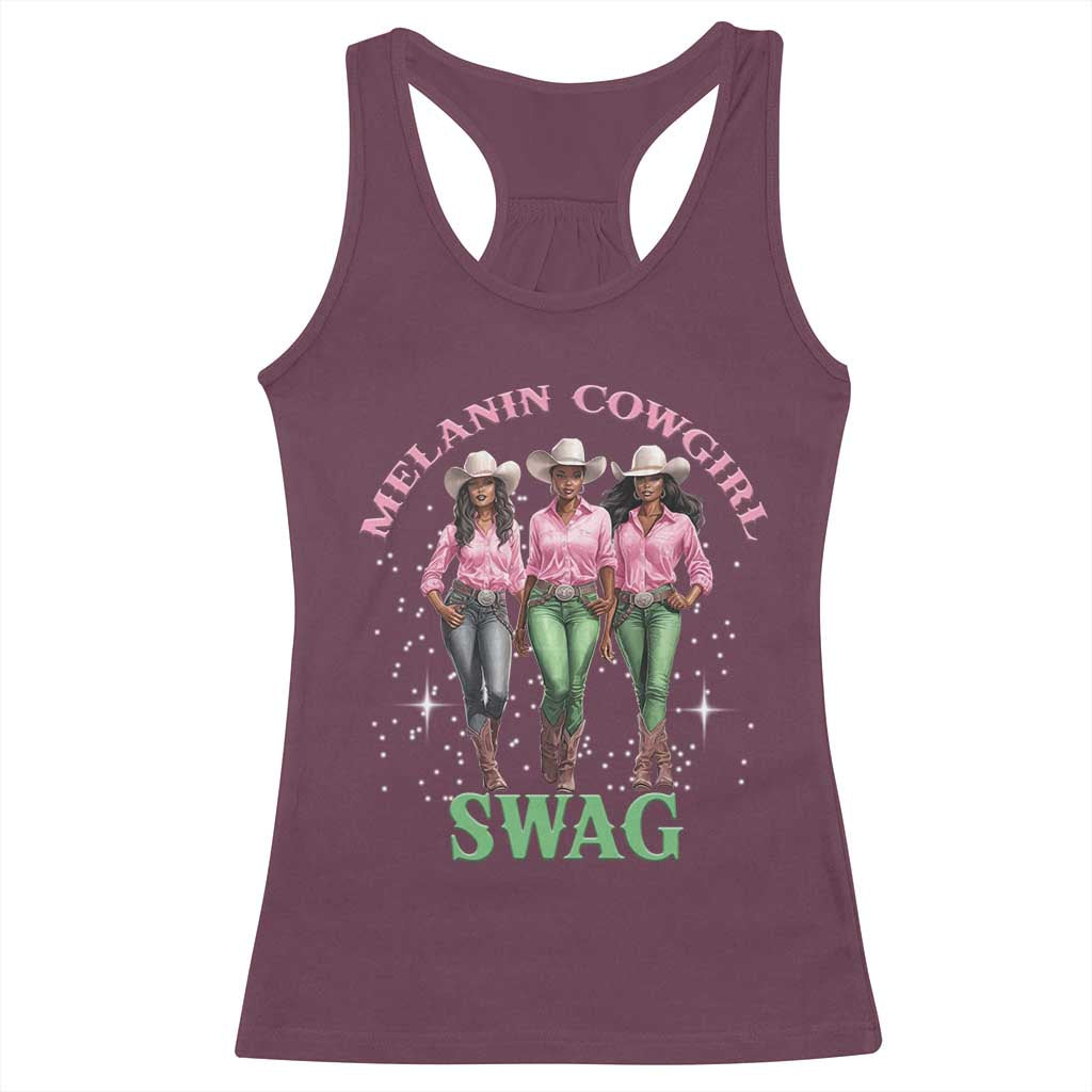 African Melanin Cowgirl Swag Racerback Tank Top Cowgirls Black History