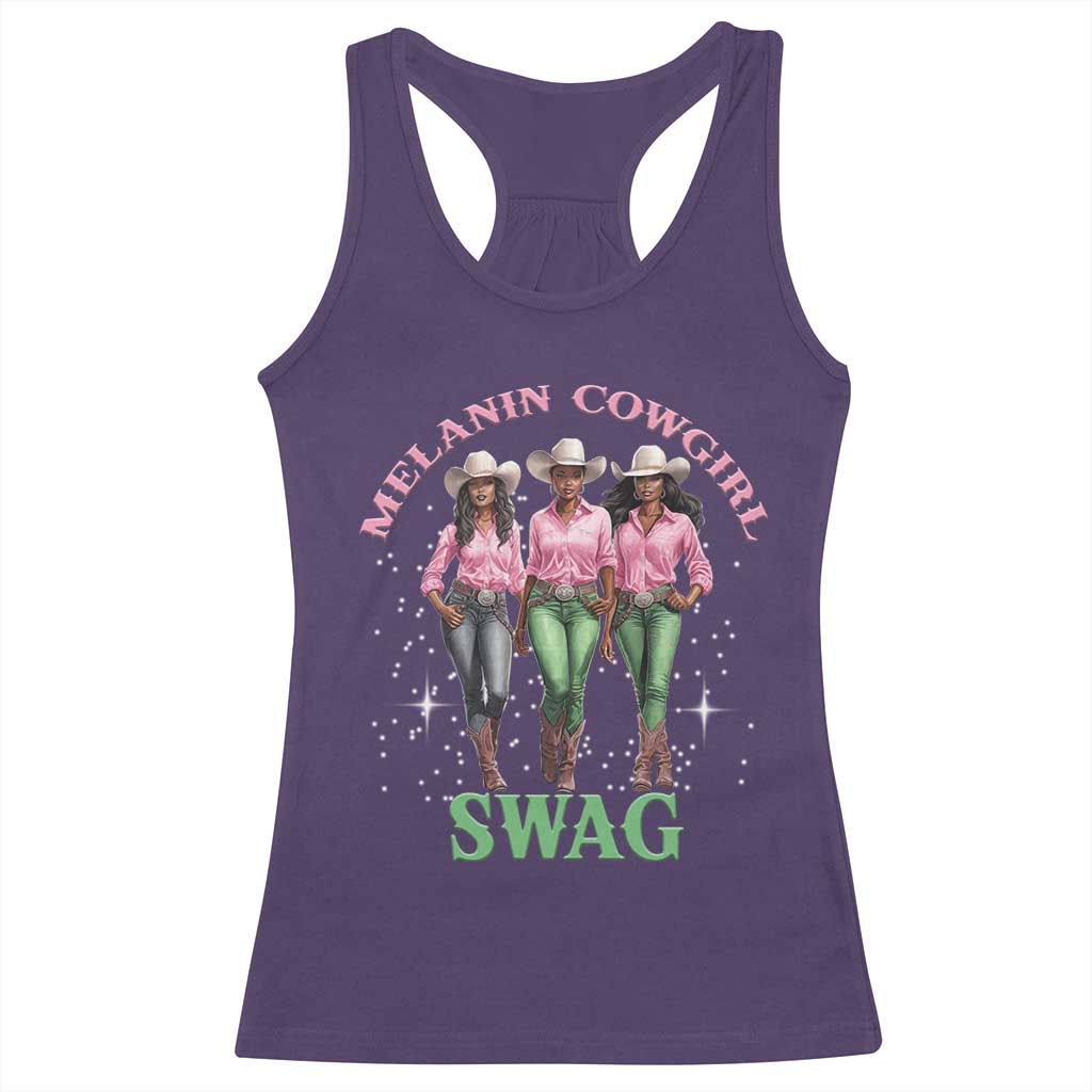 African Melanin Cowgirl Swag Racerback Tank Top Cowgirls Black History