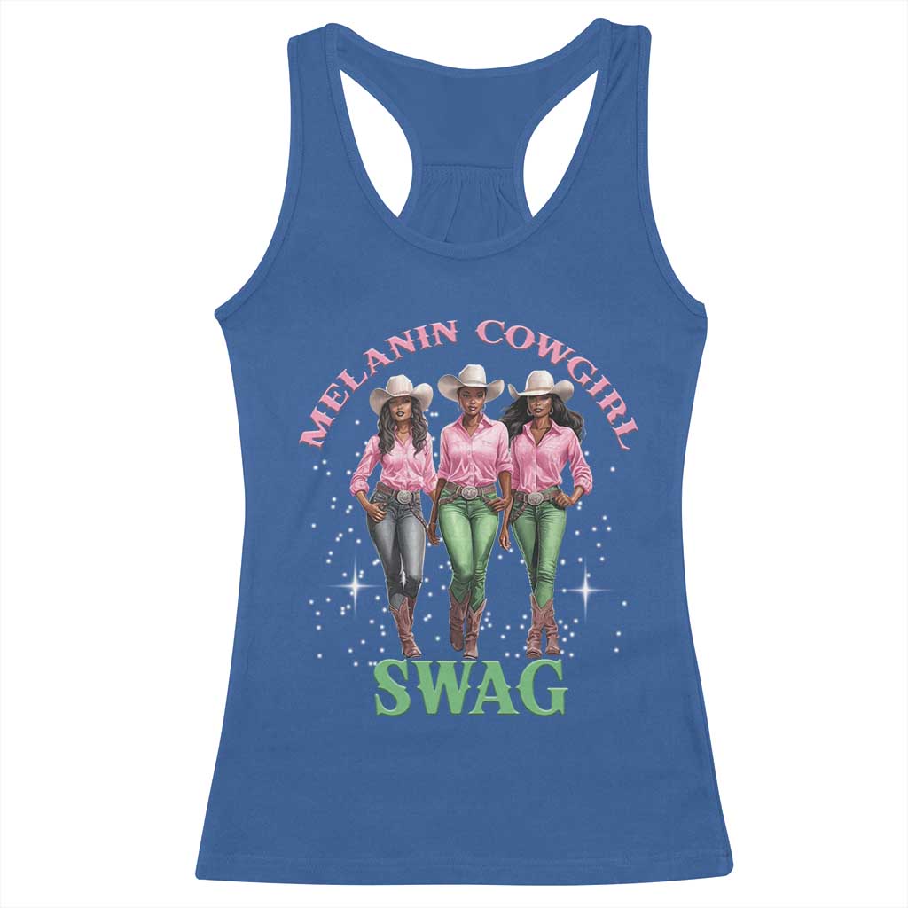 African Melanin Cowgirl Swag Racerback Tank Top Cowgirls Black History