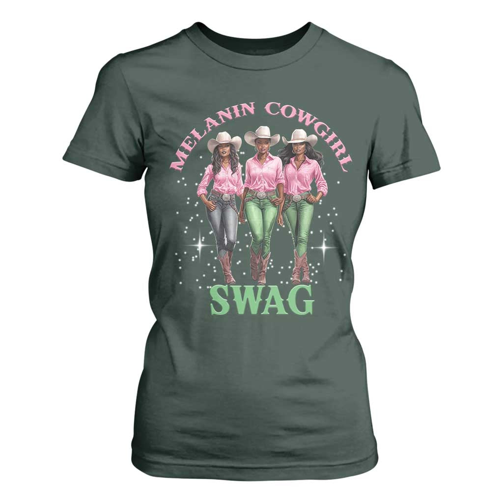 African Melanin Cowgirl Swag T Shirt For Women Cowgirls Black History