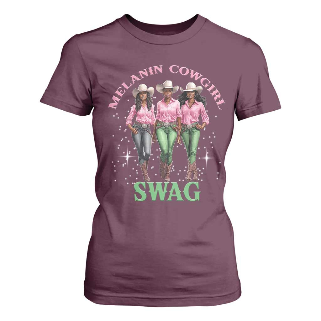 African Melanin Cowgirl Swag T Shirt For Women Cowgirls Black History