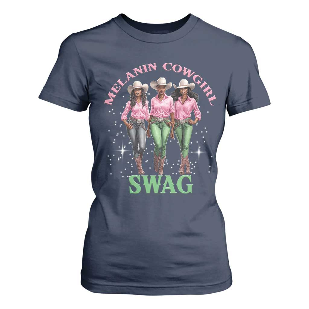 African Melanin Cowgirl Swag T Shirt For Women Cowgirls Black History