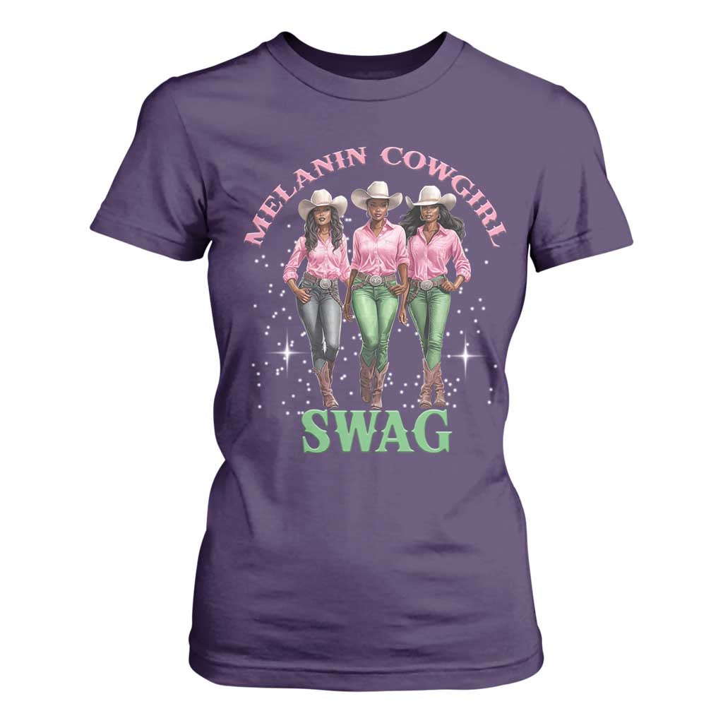 African Melanin Cowgirl Swag T Shirt For Women Cowgirls Black History